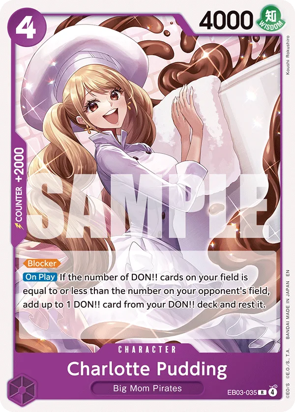Carte Charlotte Pudding EB03-035_r1 Rare — One Piece TCG ST-34 (Bandai)