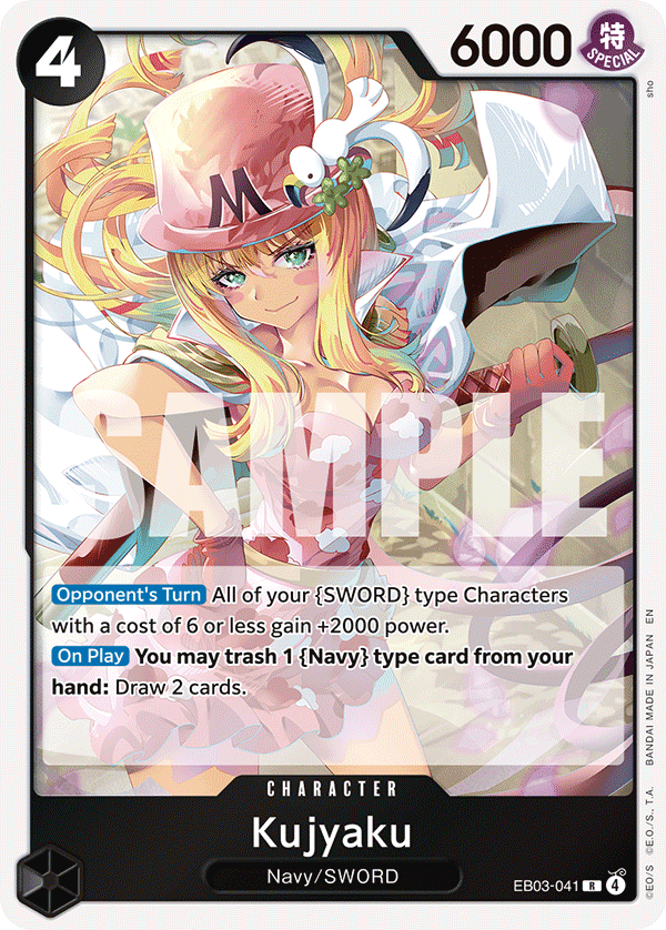 Carte Kujaku EB03-041 Rare — One Piece TCG EB-03 Heroines Edition (Bandai)