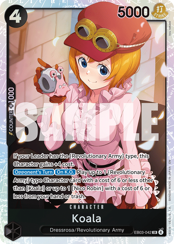 Carte Koala EB03-042 Super Rare — One Piece TCG EB-03 Heroines Edition (Bandai)