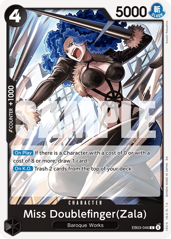 Carte Miss Doublefinger(Zala) EB03-046 Common — One Piece TCG EB-03 Heroines Edition (Bandai)