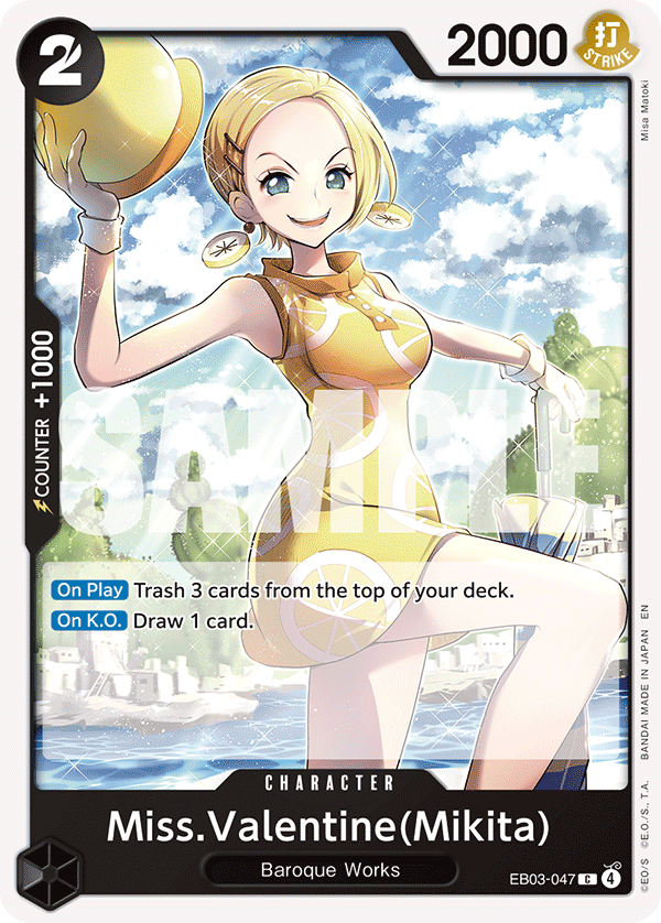 Carte Miss Valentine(Mikita) EB03-047 Common — One Piece TCG EB-03 Heroines Edition (Bandai)