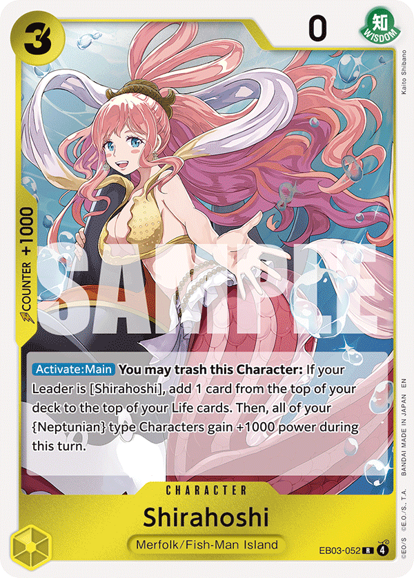 Carte Shirahoshi EB03-052 Rare — One Piece TCG EB-03 Heroines Edition (Bandai)