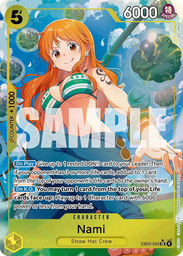Carte Alt-Art Nami EB03-053_p1 Super Rare — One Piece TCG EB-03 Heroines Edition (Bandai)