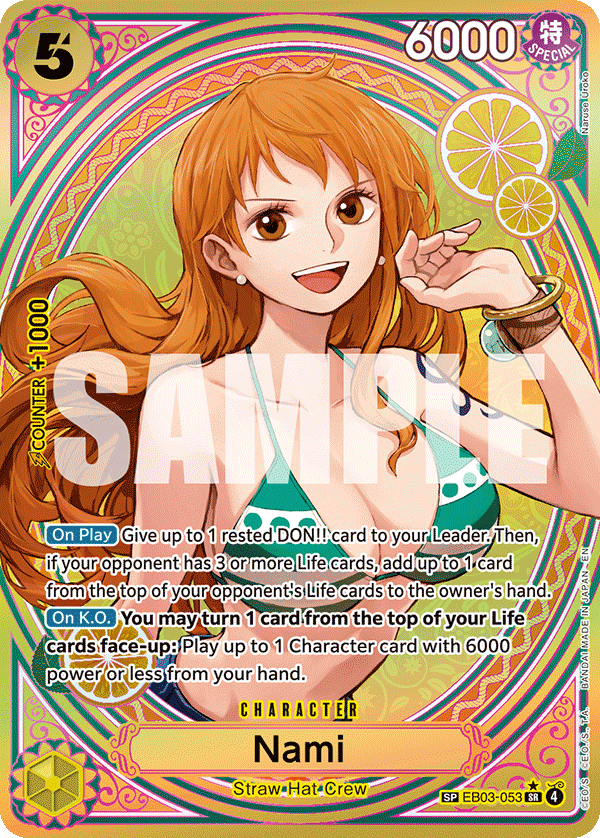 Carte Alt-Art Nami EB03-053_p2 Special — One Piece TCG EB-03 Heroines Edition (Bandai)