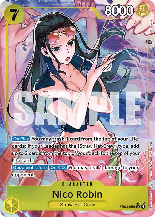 Carte Alt-Art Nico Robin EB03-055_p1 Super Rare — One Piece TCG EB-03 Heroines Edition (Bandai)