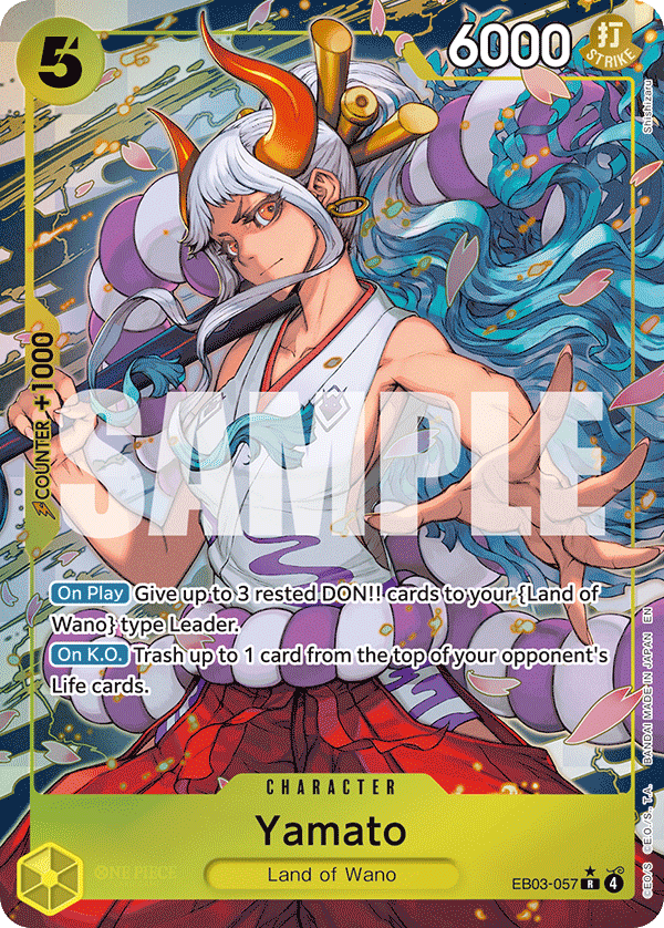 Carte Alt-Art Yamato EB03-057_p1 Rare — One Piece TCG EB-03 Heroines Edition (Bandai)