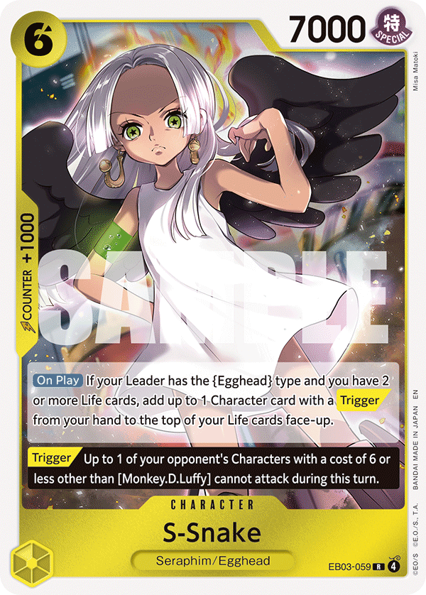 Carte S-Snake EB03-059 Rare — One Piece TCG EB-03 Heroines Edition (Bandai)
