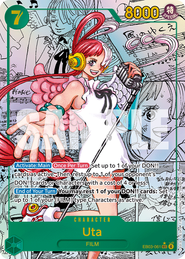 Carte Manga Rare Uta EB03-061_p2 Secret Rare — One Piece TCG EB-03 Heroines Edition (Bandai)