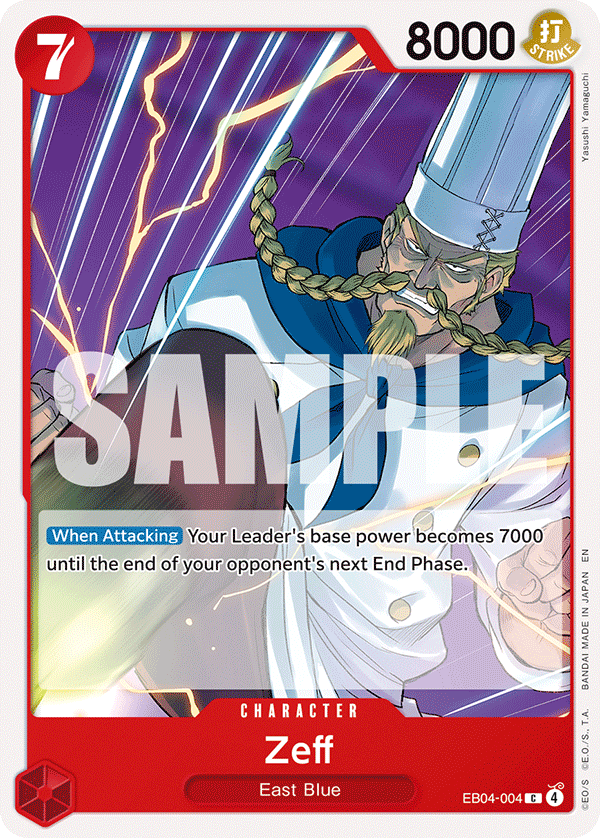 Carte Zeff EB04-004 Common — One Piece TCG OP15-EB04 Adventure on Kami's Island (Bandai)