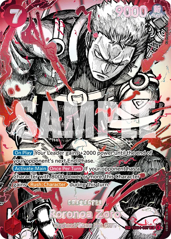 Carte Roronoa Zoro EB04-007_p2 Special — One Piece TCG OP-17 (Bandai)