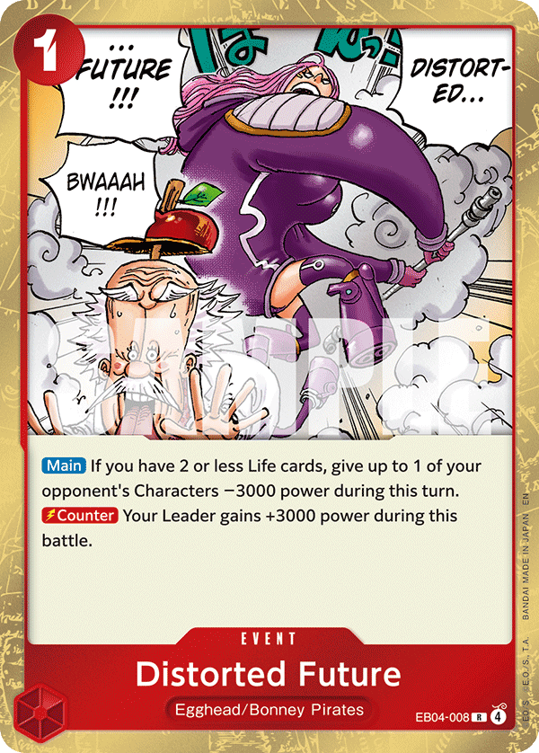Carte Distorted Future EB04-008 Rare — One Piece TCG OP15-EB04 Adventure on Kami's Island (Bandai)