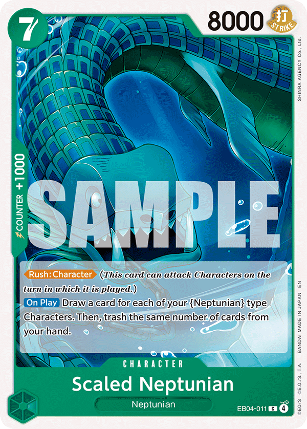 Carte L'Écaillé EB04-011 Common — One Piece TCG OP14-EB04 The Azure Sea's Seven (Bandai)