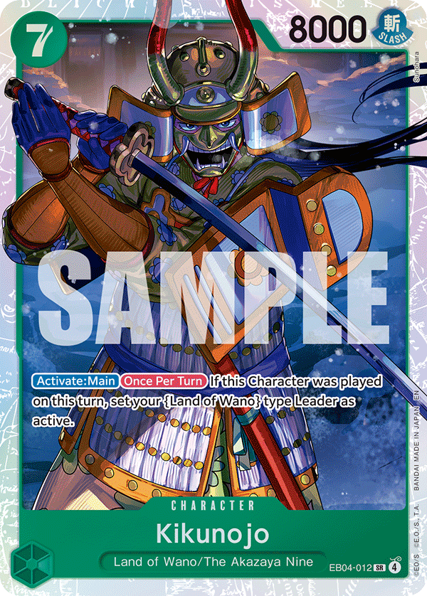 Carte Kikunojo EB04-012 Super Rare — One Piece TCG OP14-EB04 The Azure Sea's Seven (Bandai)