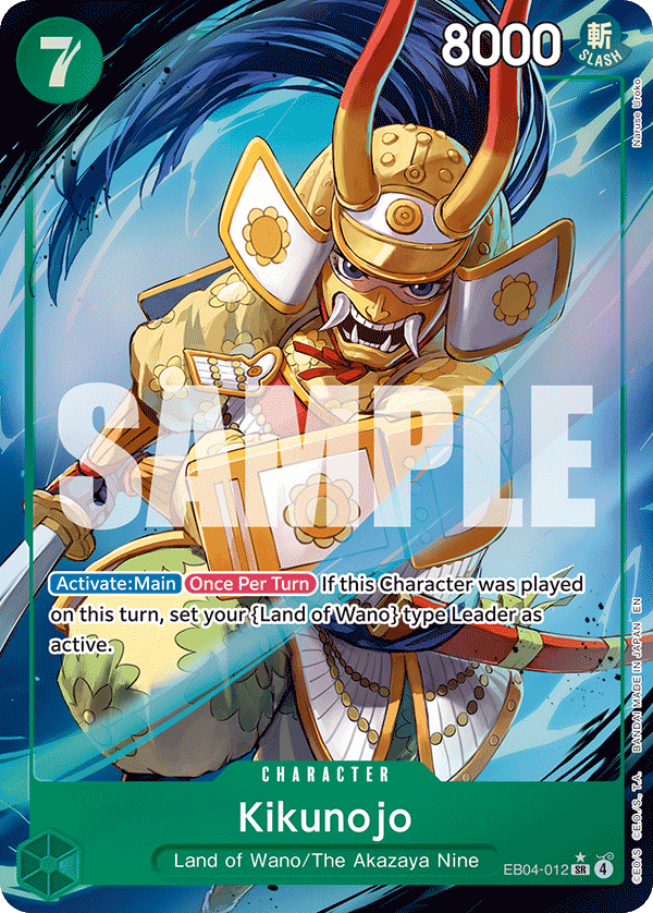 Carte Alt-Art Kikunojo EB04-012_p1 Super Rare — One Piece TCG OP14-EB04 The Azure Sea's Seven (Bandai)