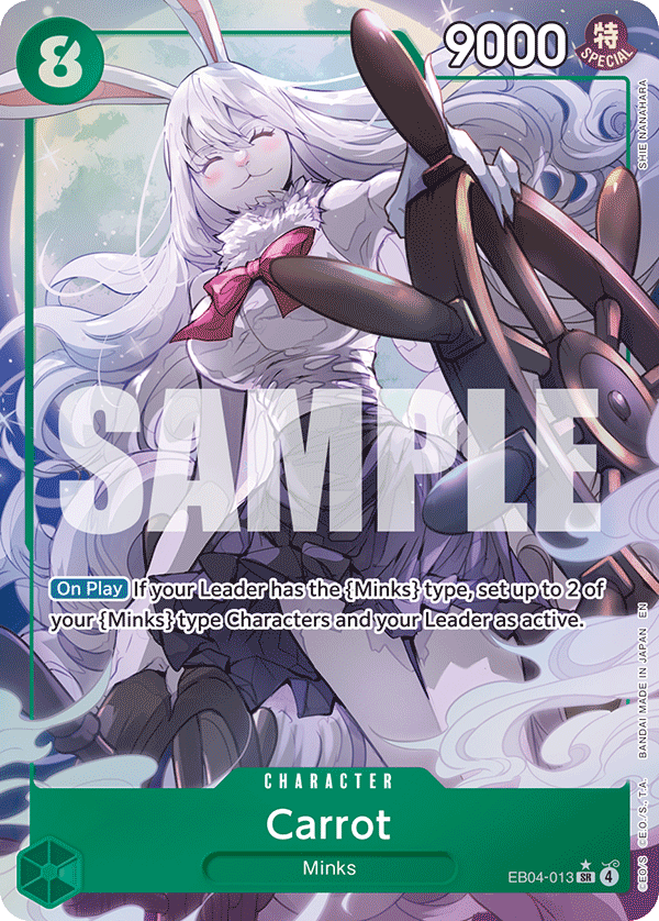 Carte Alt-Art Carrot EB04-013_p1 Super Rare — One Piece TCG OP14-EB04 The Azure Sea's Seven (Bandai)