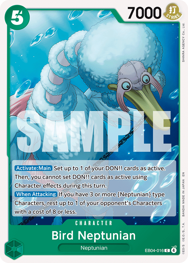 Carte L'Oiseau EB04-016 Common — One Piece TCG OP14-EB04 The Azure Sea's Seven (Bandai)