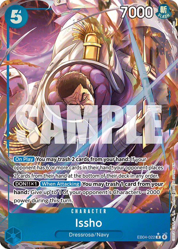 Carte Alt-Art Issho EB04-022_p1 Rare — One Piece TCG OP14-EB04 The Azure Sea's Seven (Bandai)