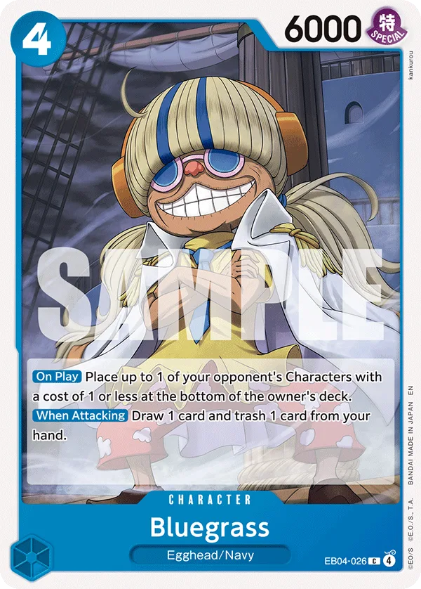 Carte Bluegrass EB04-026_r1 Common — One Piece TCG ST-33 (Bandai)