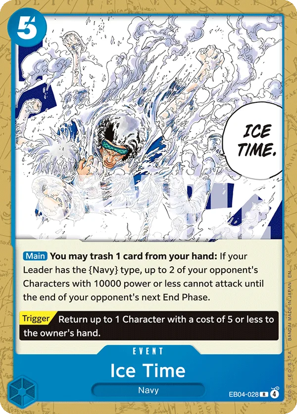Carte Ice Time EB04-028_p2 Rare — One Piece TCG ST-33 (Bandai)
