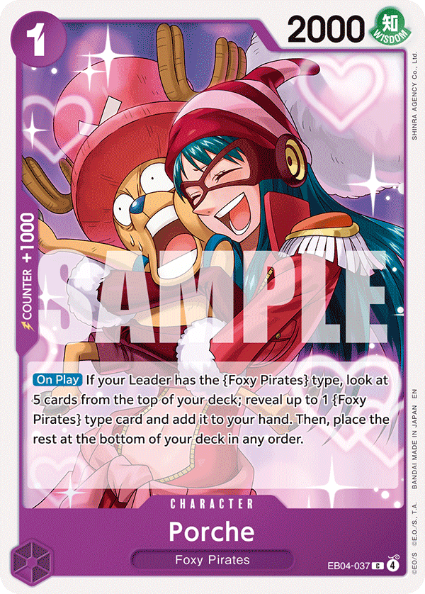 Carte Porché EB04-037 Common — One Piece TCG OP14-EB04 The Azure Sea's Seven (Bandai)