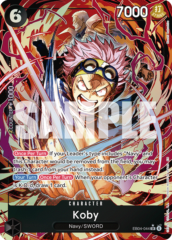 Carte Alt-Art Koby EB04-044_p1 Super Rare — One Piece TCG OP15-EB04 Adventure on Kami's Island (Bandai)
