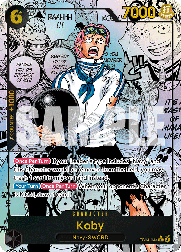 Carte Manga Rare Koby EB04-044_p2 Super Rare — One Piece TCG OP15-EB04 Adventure on Kami's Island (Bandai)