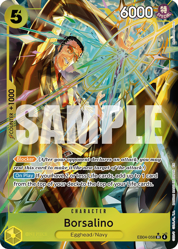 Carte Alt-Art Borsalino EB04-058_p1 Super Rare — One Piece TCG OP15-EB04 Adventure on Kami's Island (Bandai)