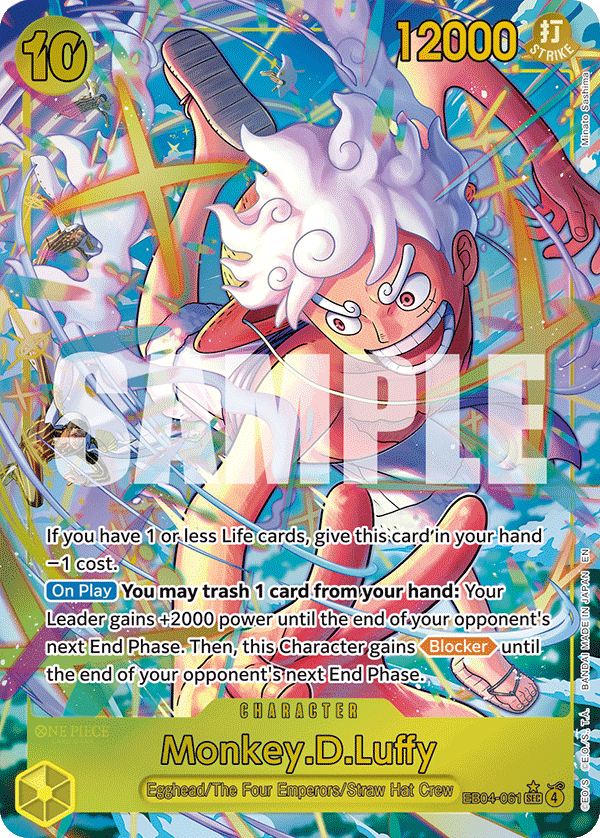 Carte Alt-Art Monkey.D.Luffy EB04-061_p1 Secret Rare — One Piece TCG OP15-EB04 Adventure on Kami's Island (Bandai)