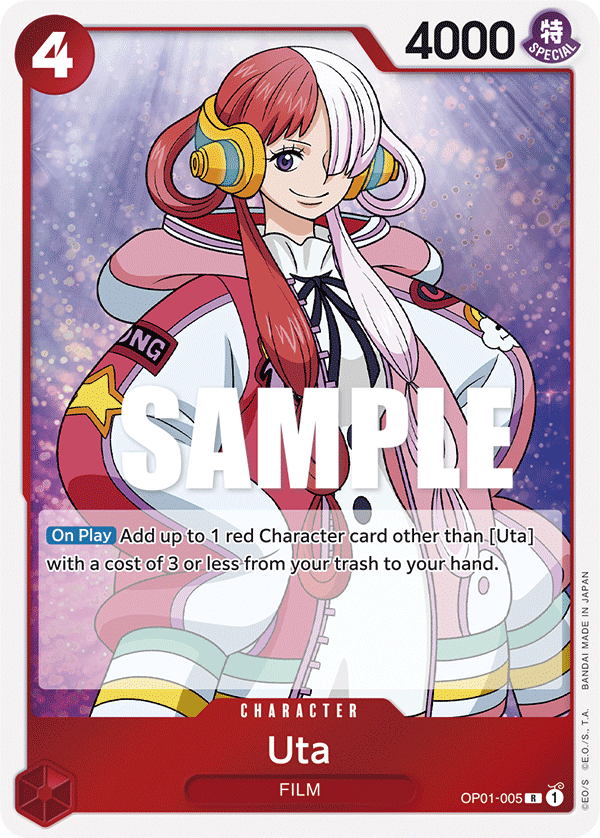 Carte Uta OP01-005 Rare — One Piece TCG OP-01 Romance Dawn (Bandai)
