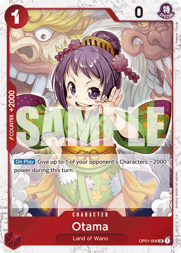 Carte Alt-Art O-Tama OP01-006_p3 Uncommon — One Piece TCG PRB-01 The Best (Bandai)