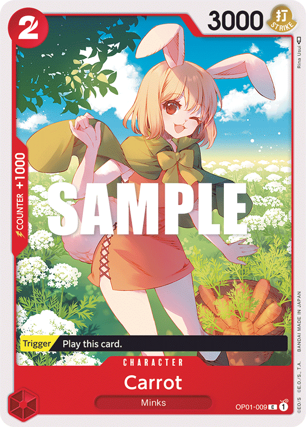 Carte Carrot OP01-009 Common — One Piece TCG OP-01 Romance Dawn (Bandai)