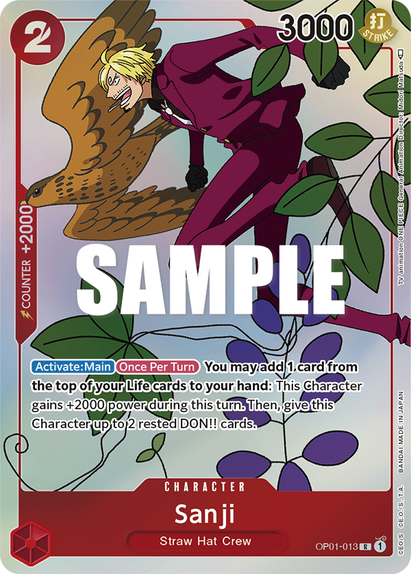 Carte Alt-Art Sanji OP01-013_p3 Rare — One Piece TCG OTHER One Piece Products (Bandai)