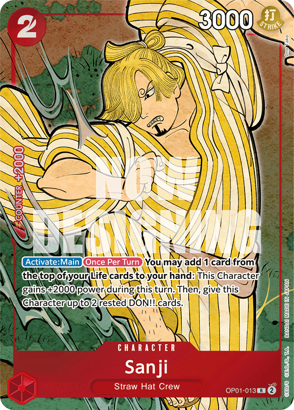 Carte Alt-Art Sanji OP01-013_p4 Rare — One Piece TCG OTHER One Piece Products (Bandai)