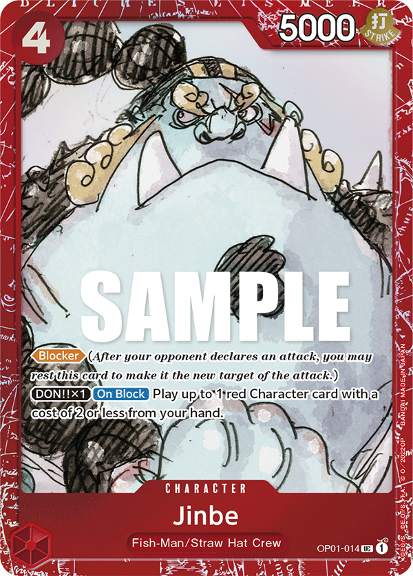 Carte Alt-Art Jinbe OP01-014_p1 Uncommon — One Piece TCG OTHER One Piece Products (Bandai)