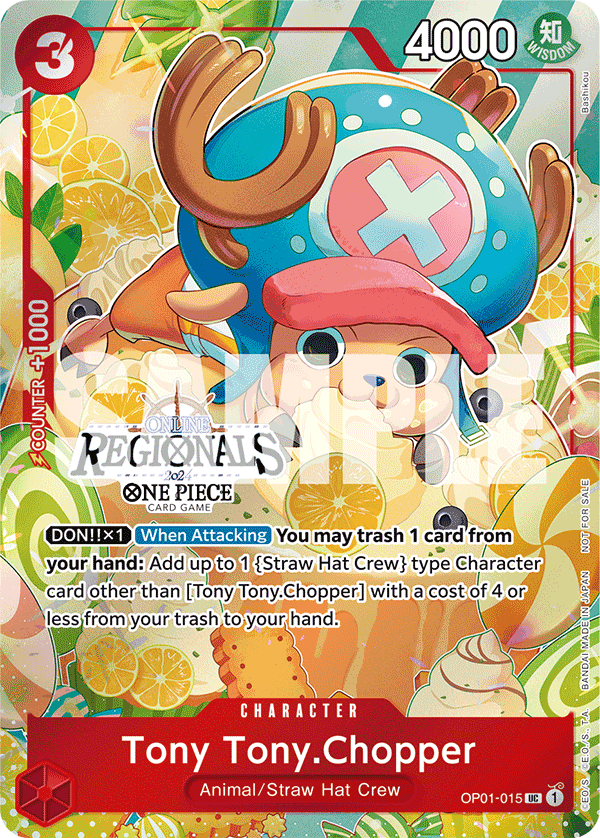 Carte Alt-Art Tony Tony.Chopper OP01-015_p1 Uncommon — One Piece TCG PROMO-OP-01 Promos: Romance Dawn (Bandai)