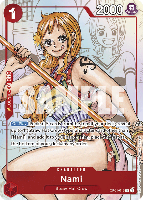 Carte Alt-Art Nami OP01-016_p2 Rare — One Piece TCG OTHER One Piece Products (Bandai)
