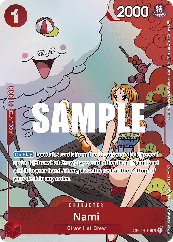 Carte Alt-Art Nami OP01-016_p5 Rare — One Piece TCG OTHER One Piece Products (Bandai)