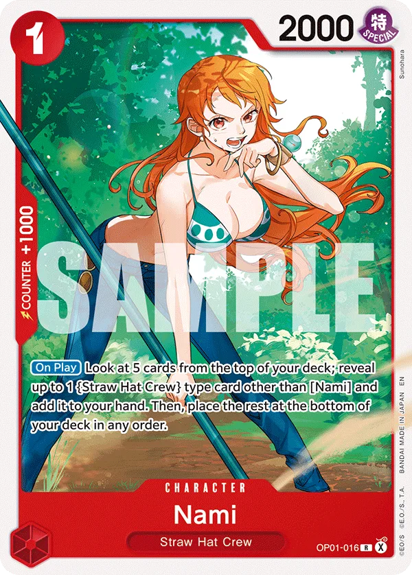 Carte Nami OP01-016_p9 Rare — One Piece TCG ST-31 (Bandai)