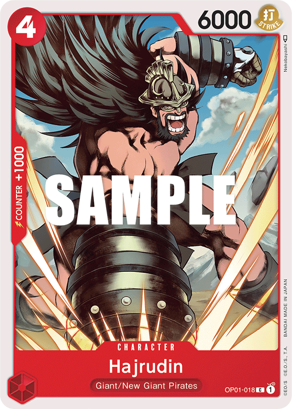 Carte Hajrudin OP01-018 Common — One Piece TCG OP-01 Romance Dawn (Bandai)