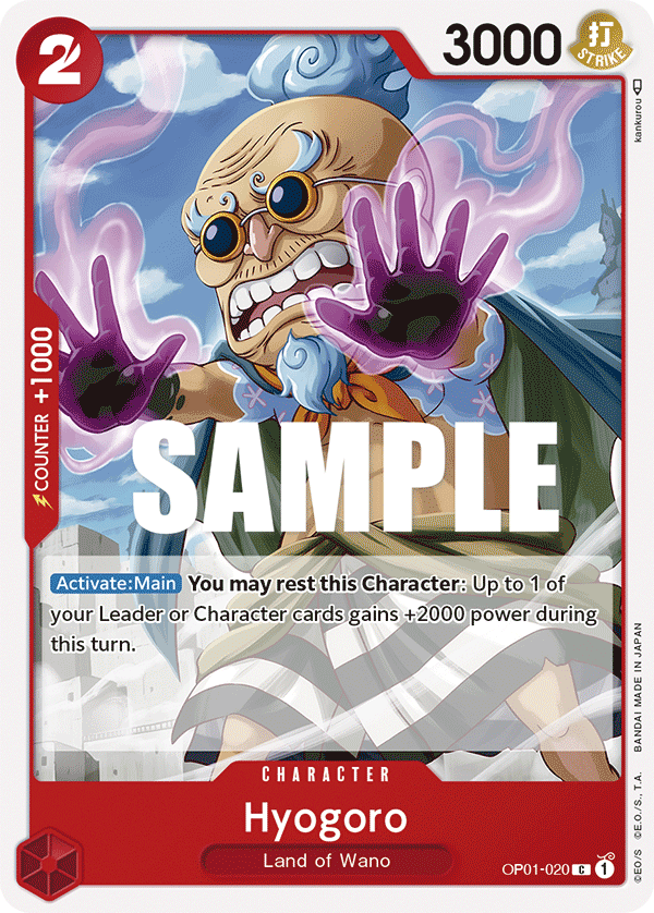 Carte Hyogoro OP01-020 Common — One Piece TCG OP-01 Romance Dawn (Bandai)