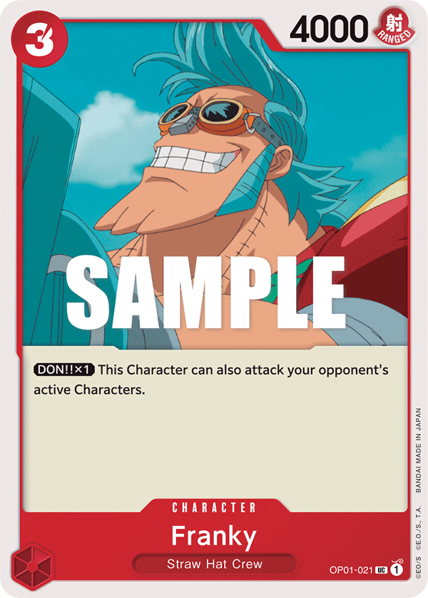 Carte Franky OP01-021 Uncommon — One Piece TCG OP-01 Romance Dawn (Bandai)