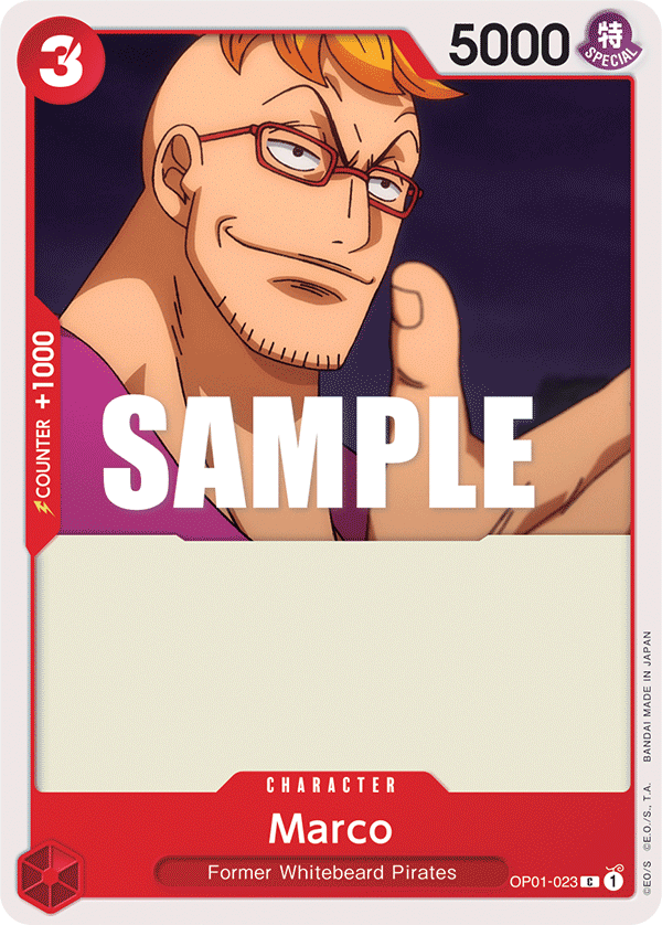Carte Marco OP01-023 Common — One Piece TCG OP-01 Romance Dawn (Bandai)
