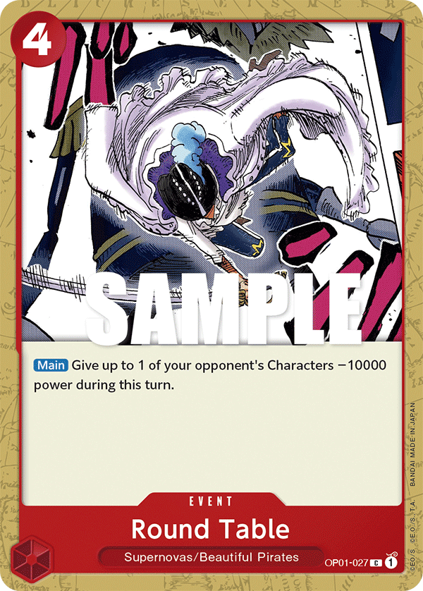 Carte Round Table OP01-027 Common — One Piece TCG OP-01 Romance Dawn (Bandai)