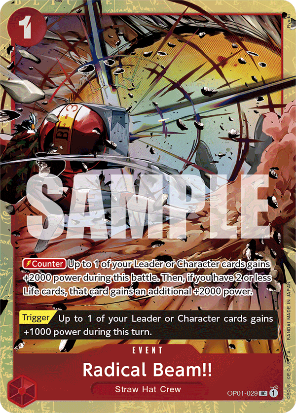 Carte Alt-Art Radical Beam!! OP01-029_p4 Uncommon — One Piece TCG OTHER One Piece Products (Bandai)