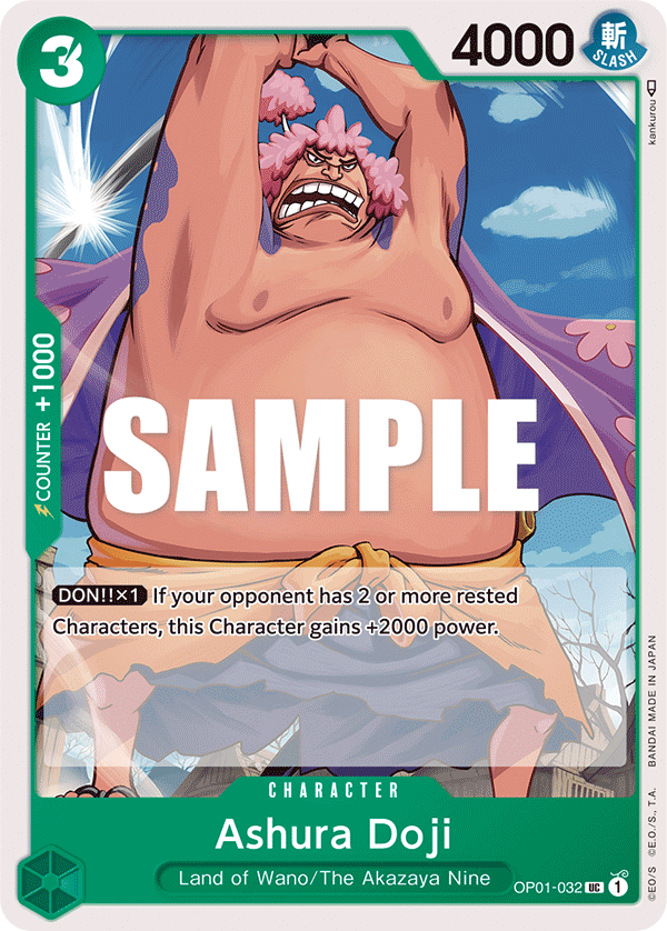 Carte Ashura Doji OP01-032 Uncommon — One Piece TCG OP-01 (Bandai)
