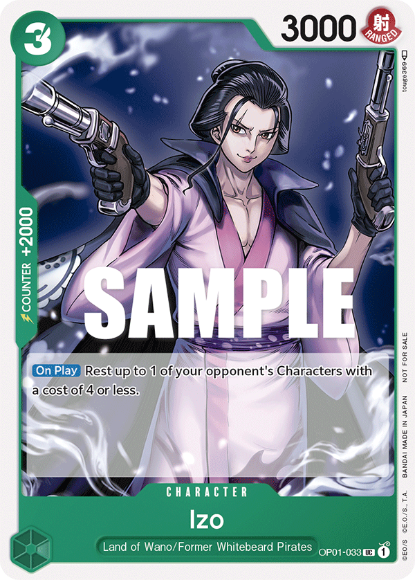 Carte Alt-Art Izo OP01-033_p1 Uncommon — One Piece TCG PROMO-OP-01 Promos: Romance Dawn (Bandai)