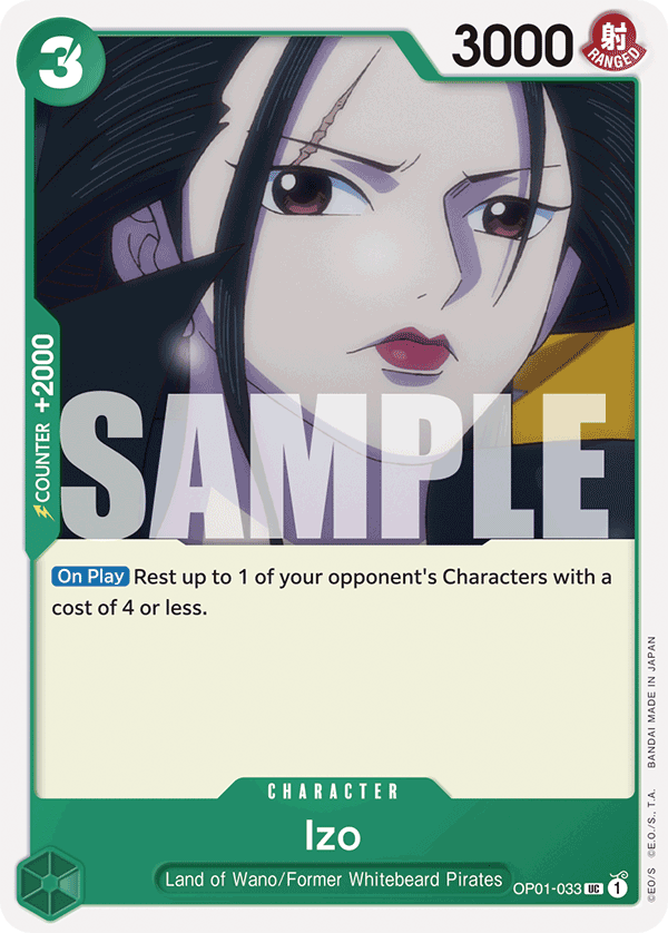 Carte Alt-Art Izo OP01-033_p2 Uncommon — One Piece TCG OP-01 Romance Dawn (Bandai)