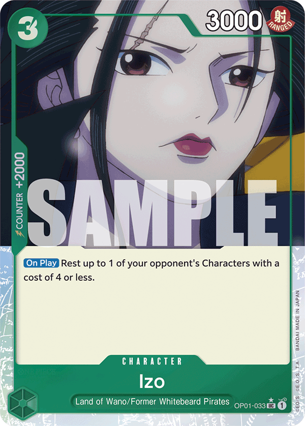 Carte Alt-Art Izo OP01-033_p4 Uncommon — One Piece TCG PRB-01 The Best (Bandai)