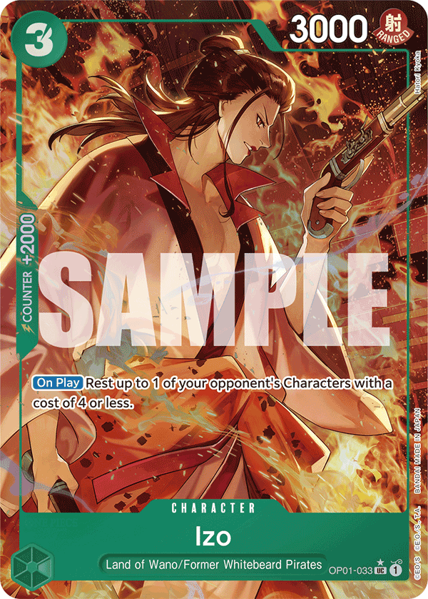 Carte Alt-Art Izo OP01-033_p5 Uncommon — One Piece TCG PRB-01 The Best (Bandai)
