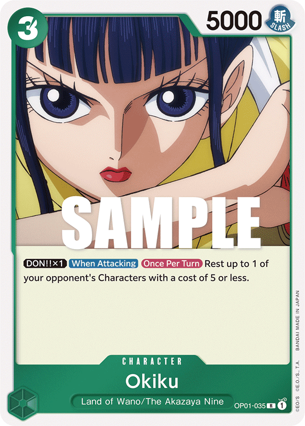 Carte Okiku OP01-035 Rare — One Piece TCG OP-01 Romance Dawn (Bandai)